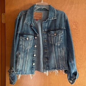 Light Wash Distressed Denim Jacket